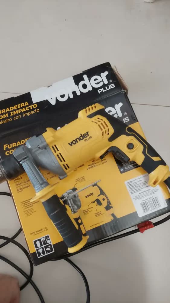 foto de Furadeira De Impacto 1/2 850w Fiv853 Vonder Cor Amarelo