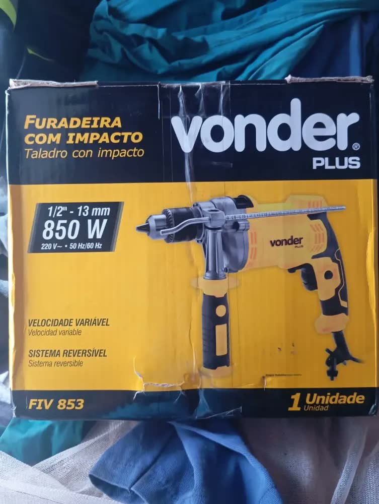 foto de Furadeira De Impacto 1/2 850w Fiv853 Vonder Cor Amarelo
