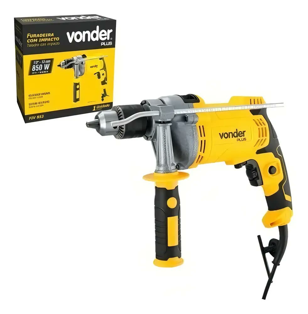 Furadeira De Impacto 1/2 850w Fiv853 Vonder Cor Amarelo