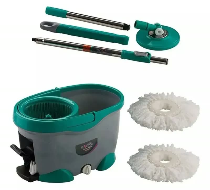 foto de Kit Mop Turbo Com Balde 17 Litros Noviça Tiffany E Cinza