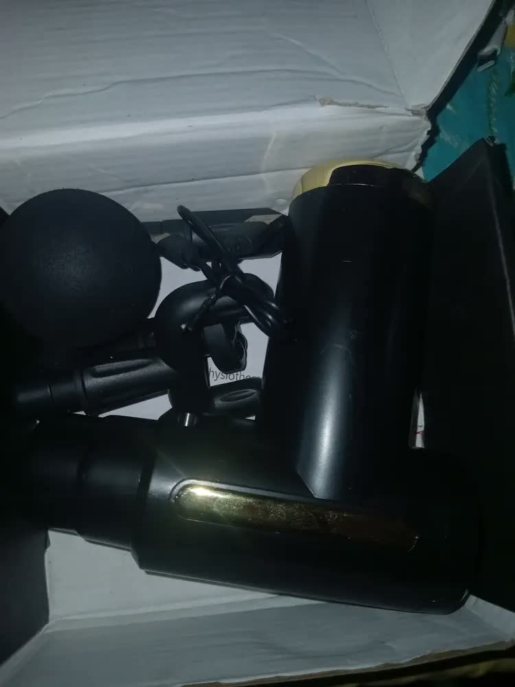 foto de Massageador E28742 Fragil PilhaTechfun Profissional Muscular Pistola Portátil Cor Amarelo
