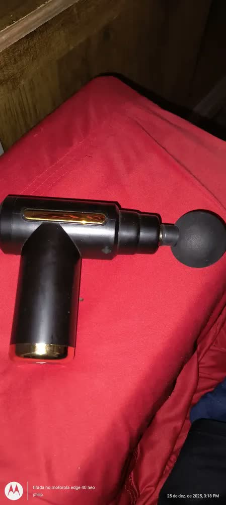 foto de Massageador E28742 Fragil PilhaTechfun Profissional Muscular Pistola Portátil Cor Amarelo
