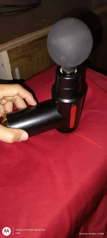 foto de Massageador E28742 Fragil PilhaTechfun Profissional Muscular Pistola Portátil Cor Amarelo
