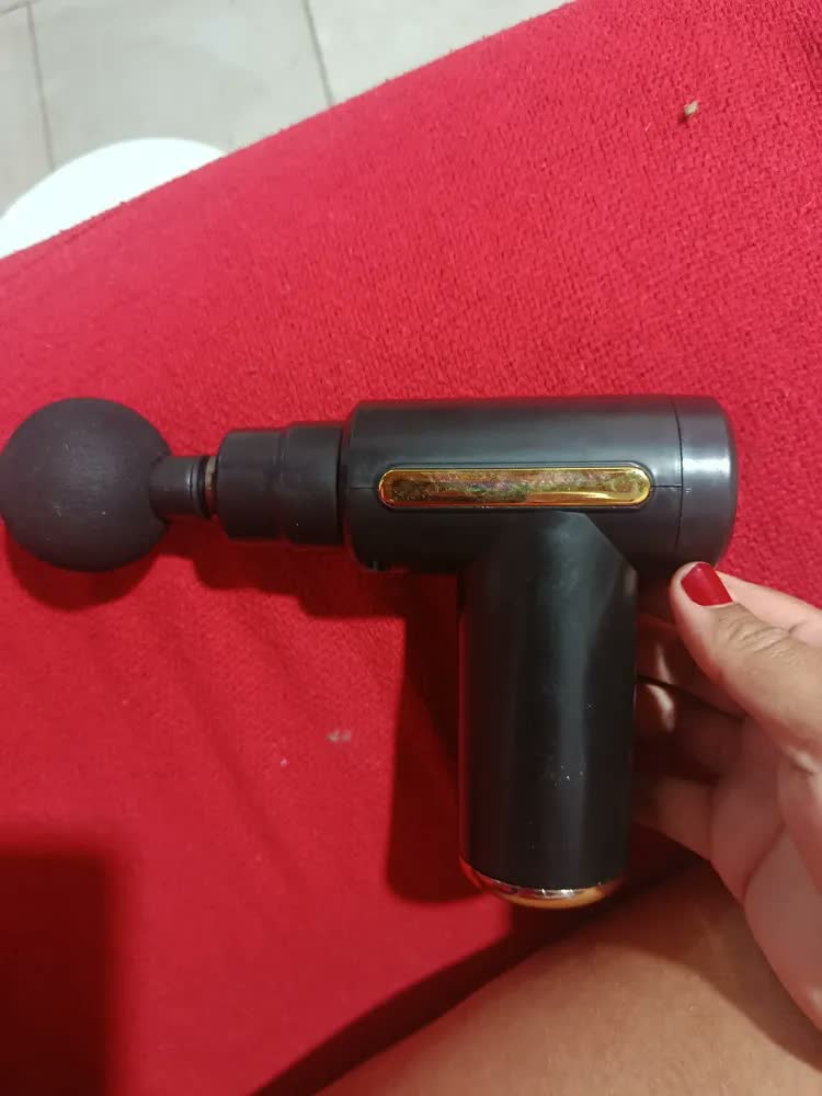 foto de Massageador E28742 Fragil PilhaTechfun Profissional Muscular Pistola Portátil Cor Amarelo