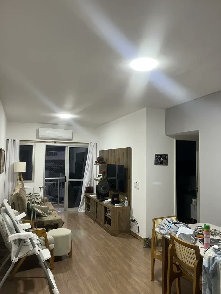 foto de Plafon Painel LED 32W Borda Infinita Redondo Ø22cm Luminária Frameless 2 Em 1 Embutir Ou Sobrepor Llum 6500k