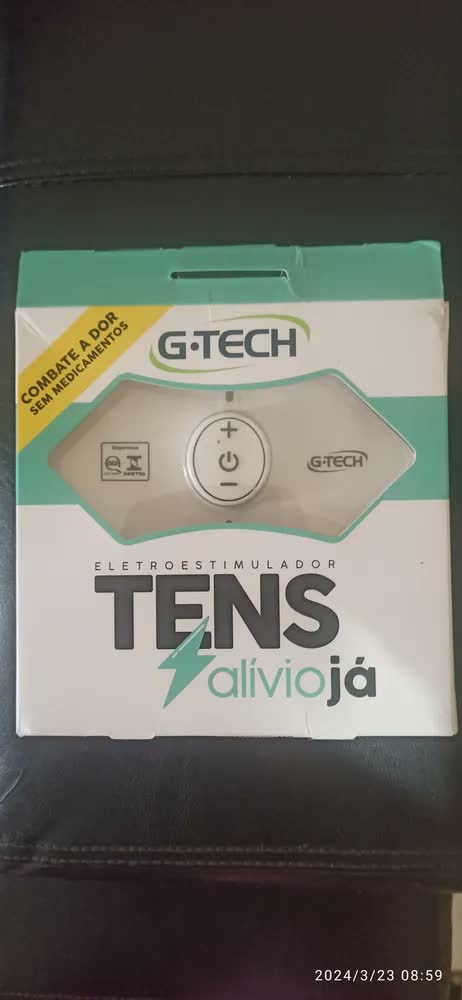 foto de G-Tech Eletroestimulador Massageador Tens Alivio Já Anvisa Cor Branco Bi