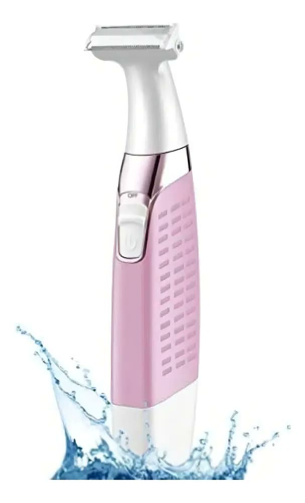 foto de Depilador Elétrico Recarregável Kemei KM-1900 para Zonas Íntimas Bivolt Rosa