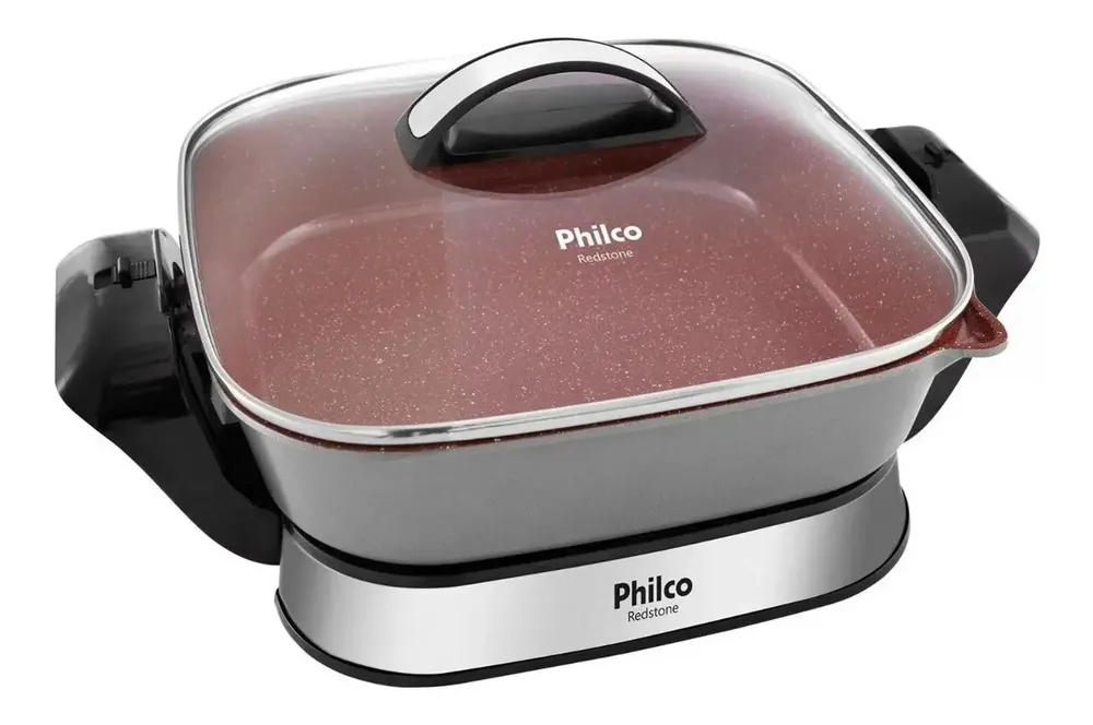 foto de Panela Elétrica Redstone Com Revestimento 4l Vermelha Philco Vermelho 60 Hz