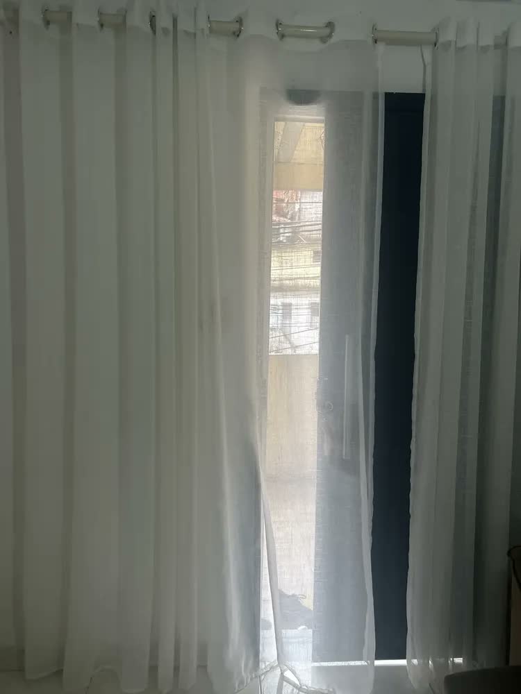 foto de Cortina Voil Gaze De Linho 6 Metros X 2,50m Esticado Flame