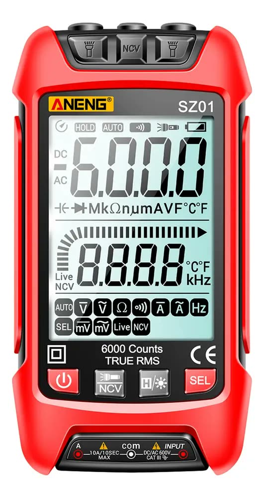 B Multímetro Digital Sz01 True Rms De 6000 Unidades