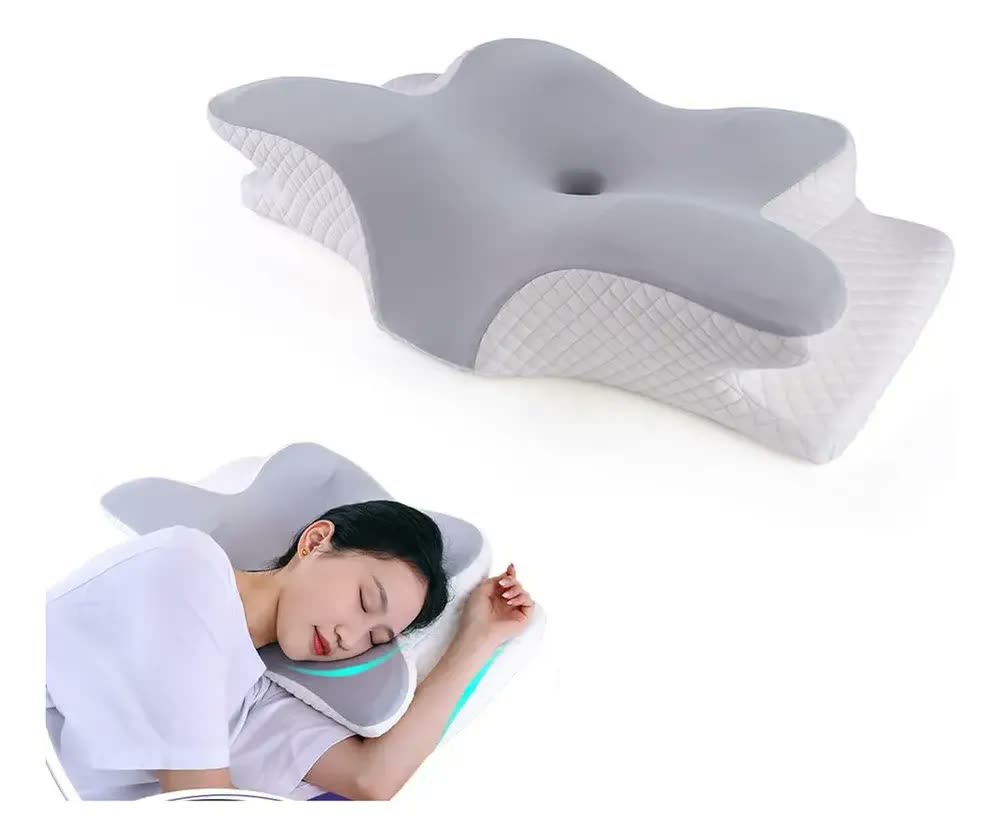 Travesseiro Ergonômico De Espuma Viscoelástica Para Cervical