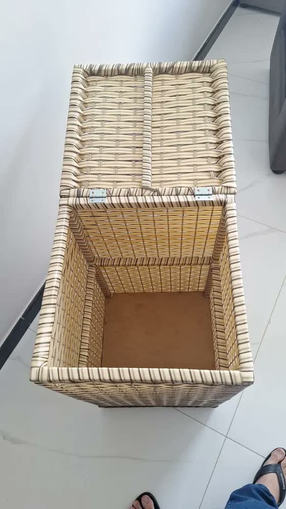foto de Cesto De Roupa Suja Roupeiro 100l Fibra Sintética Vime Grand