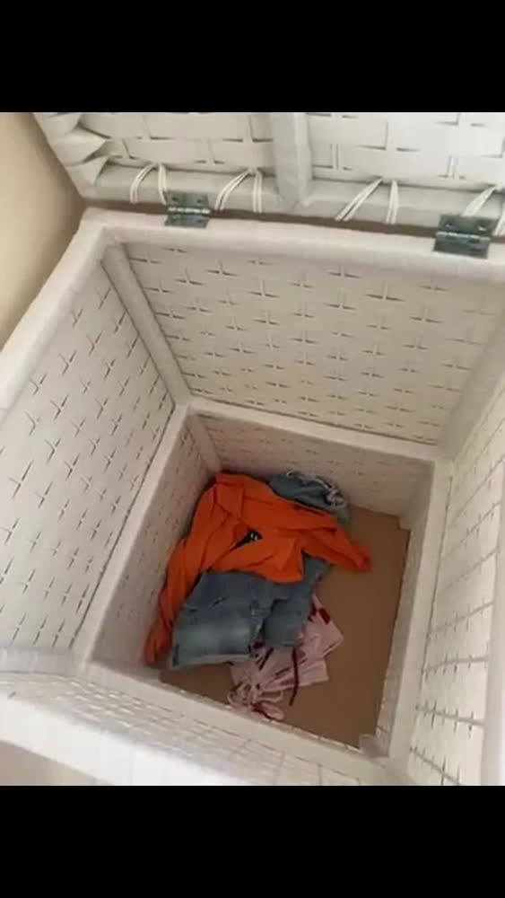 foto de Cesto De Roupa Suja Roupeiro 100l Fibra Sintética Vime Grand