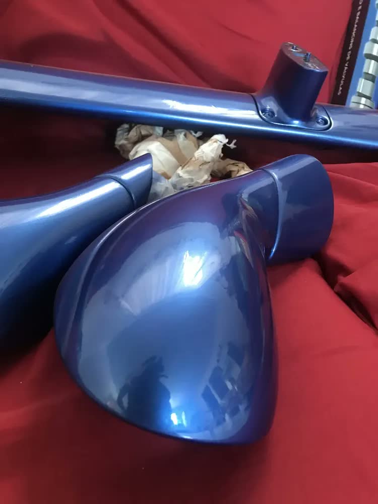 foto de Pistola De Pintura Automotiva Alta Pressão Hvlp Cor Azul 1.4mm WWSoldas
