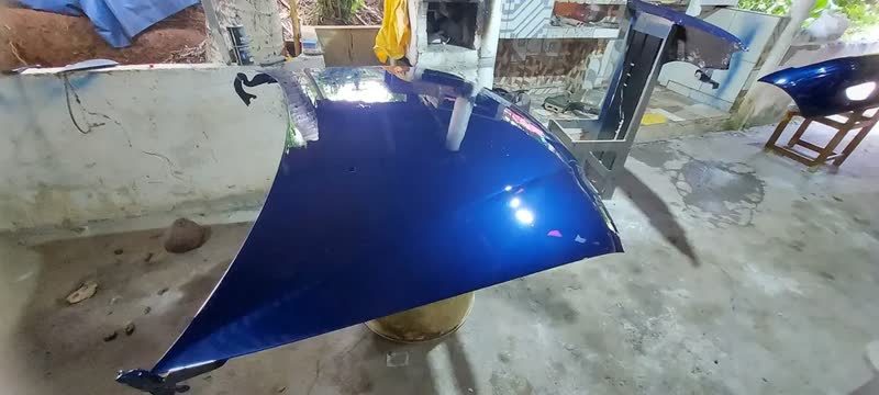 foto de Pistola De Pintura Automotiva Alta Pressão Hvlp Cor Azul 1.4mm WWSoldas