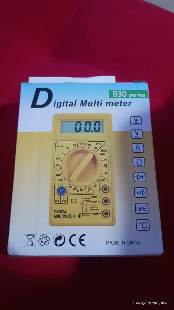 foto de Multímetro Digital Dt-832 Portátil Profissional