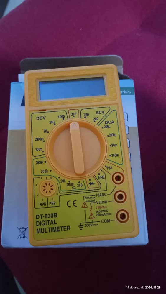 foto de Multímetro Digital Dt-832 Portátil Profissional