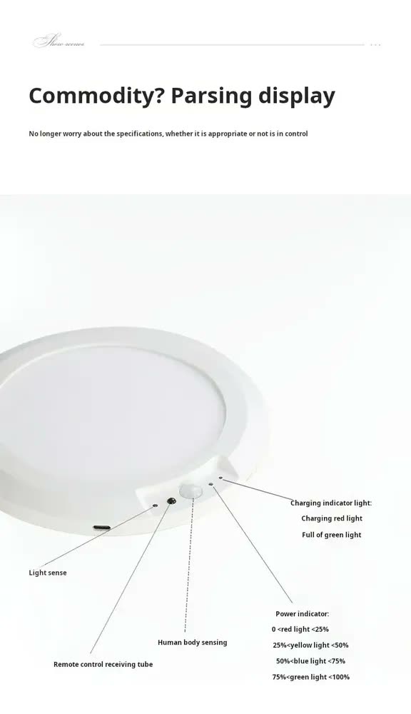 Luminária De Teto Led Com Sensor De Presença Recarregável 127/220v Branco