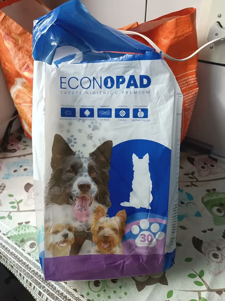 foto de Tapete Higiênico Sanitário Cães 30un 90x60 Econopad Branco Branco