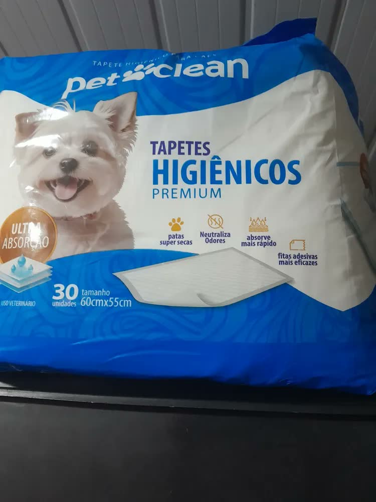foto de Tapete Higiênico Pet 30 Unid Cães Alta Absorção Descartável Branco