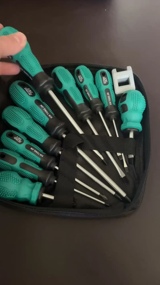 foto de Kit Jogo Chave Fenda E Philips Imantado Profissional 10 Pçs