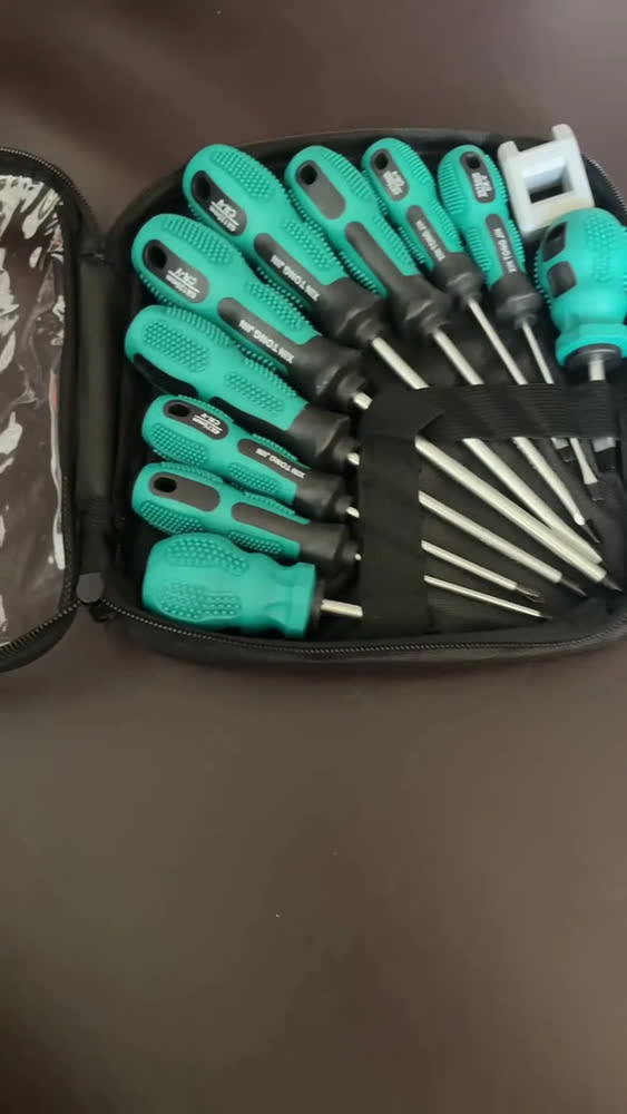 foto de Kit Jogo Chave Fenda E Philips Imantado Profissional 10 Pçs