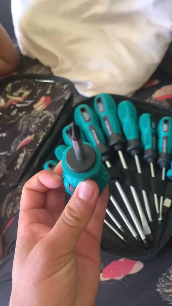 foto de Kit Jogo Chave Fenda E Philips Imantado Profissional 10 Pçs