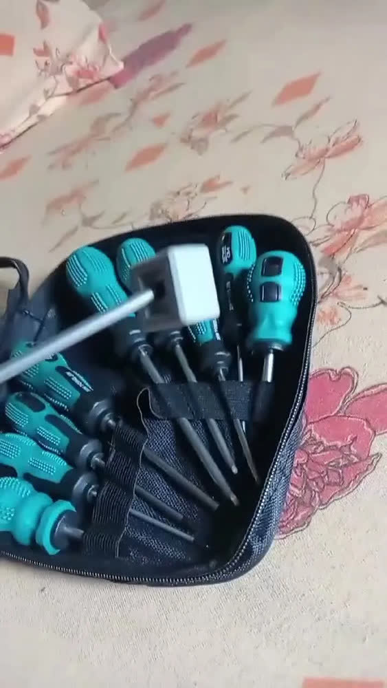 foto de Kit Jogo Chave Fenda E Philips Imantado Profissional 10 Pçs