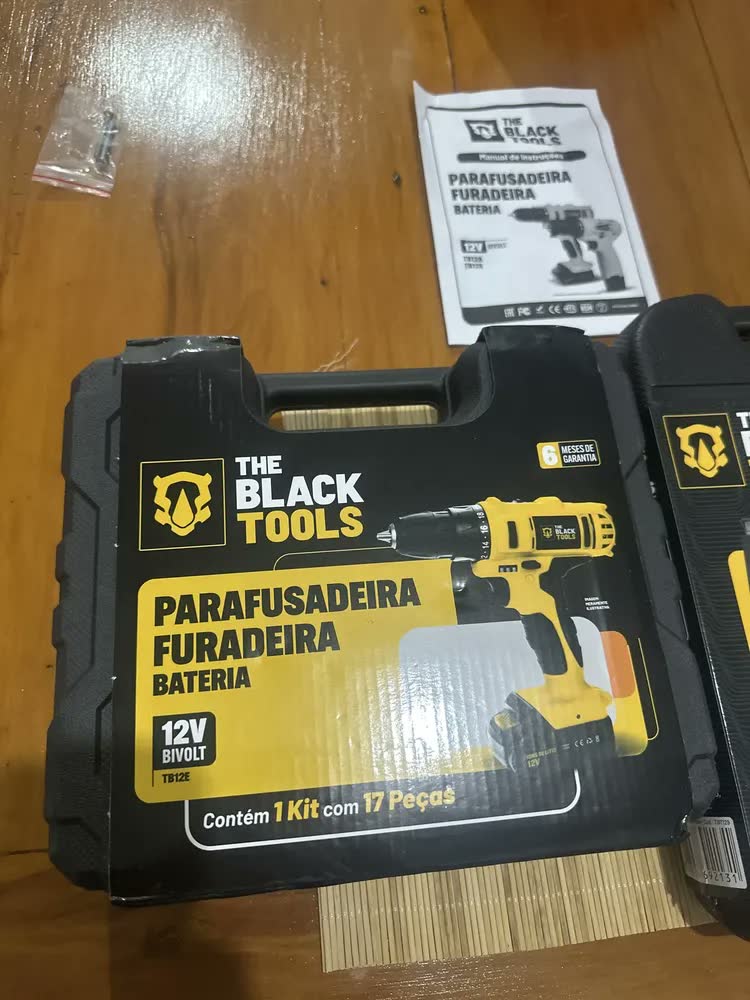 foto de Furadeira Parafusadeira Sem Fio A Bateria 12v + Jogo 129 Pçs