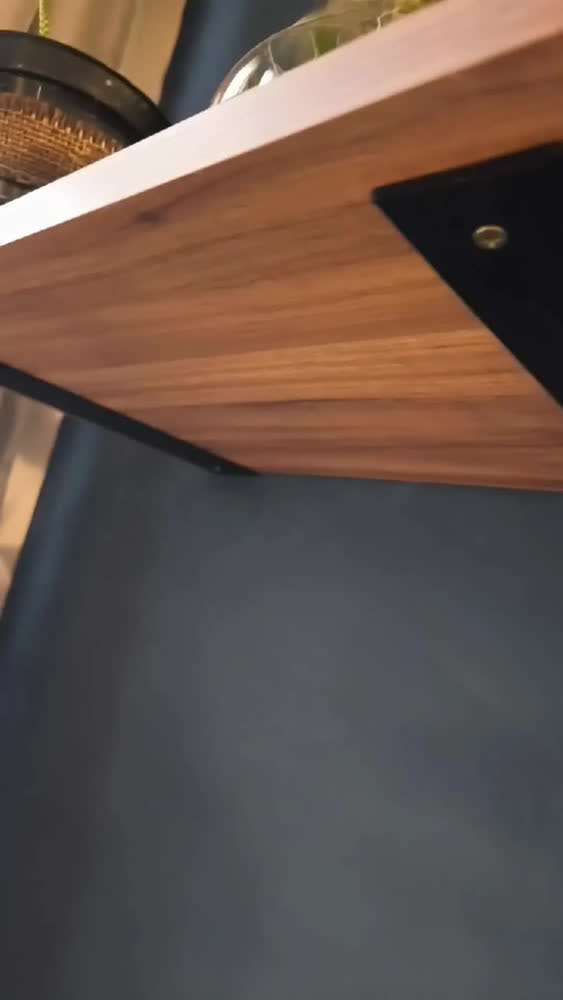 foto de 4 Mão Francesa Invertida 25cm Ferro Aço Suporte Preta