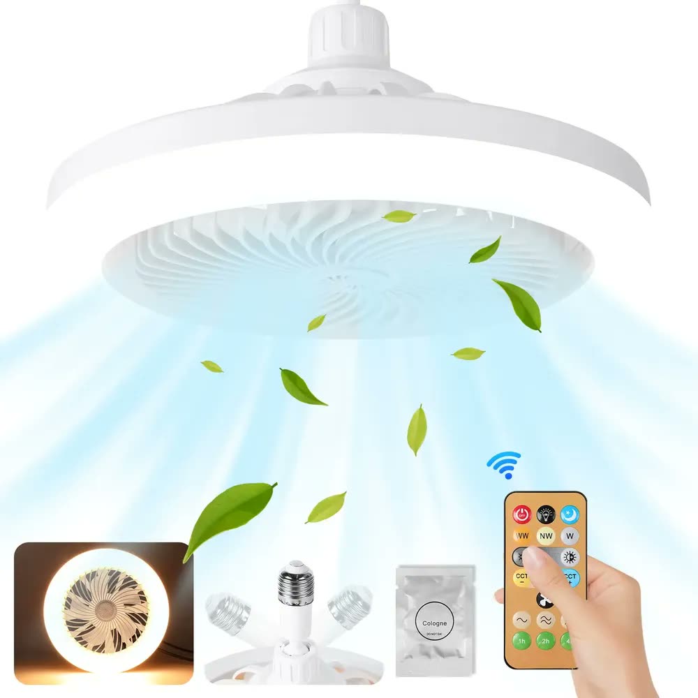 Lâmpada Ventilador Multifuncional Com Foco Led 30 W