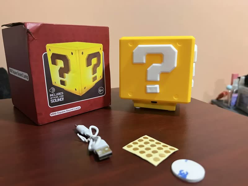 foto de Lámpara Nocturna Bloque Pregunta Con Sonido Usb