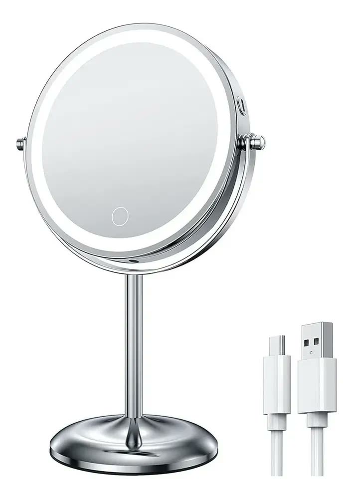 Generic Z0f Espelho De Maquiagem Led Recarregável Para