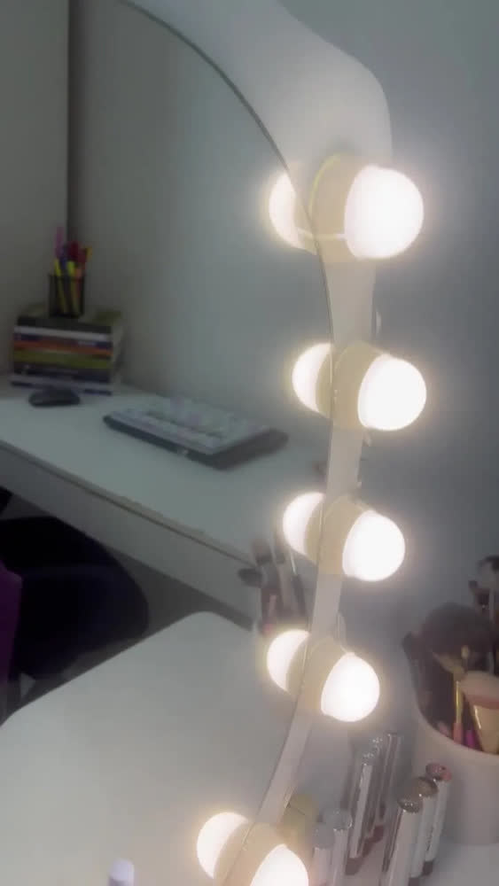 foto de Luz De Espelho Com Led Camarim Maquiagem 10 Lampadas 3 Cores - Marca Camperluz