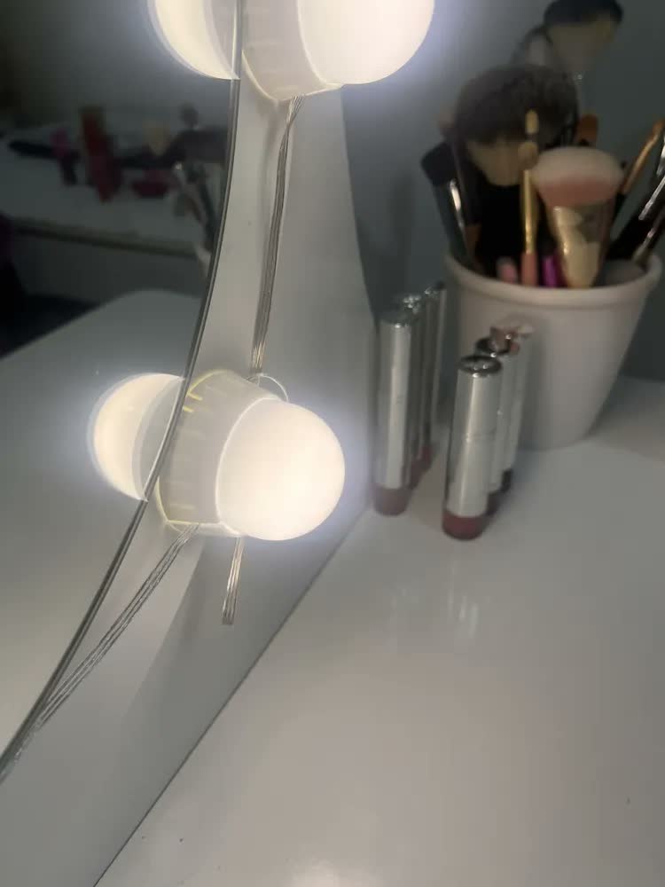 foto de Luz De Espelho Com Led Camarim Maquiagem 10 Lampadas 3 Cores - Marca Camperluz