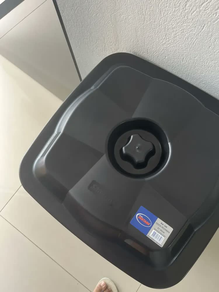foto de Cesto Quadrado 50L com Tampa e Alça – Multiuso para Roupa Suja,Lixo, Água,Lavanderia, Banheiro,Área de Serviço,Organizador,Recipiente,Armazenamento Doméstico