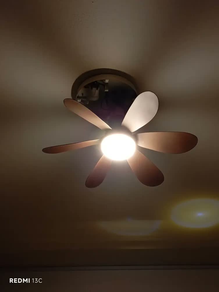 foto de Ventilador Soquete Com Luz E26 E27 Com Controle 52 Cm 127/220v