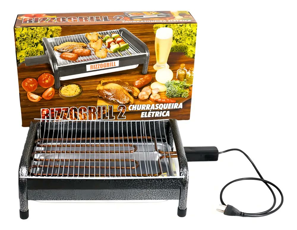 foto de Churrasqueira Elétrica Craqueada Aluminio RizzoGrill 2
