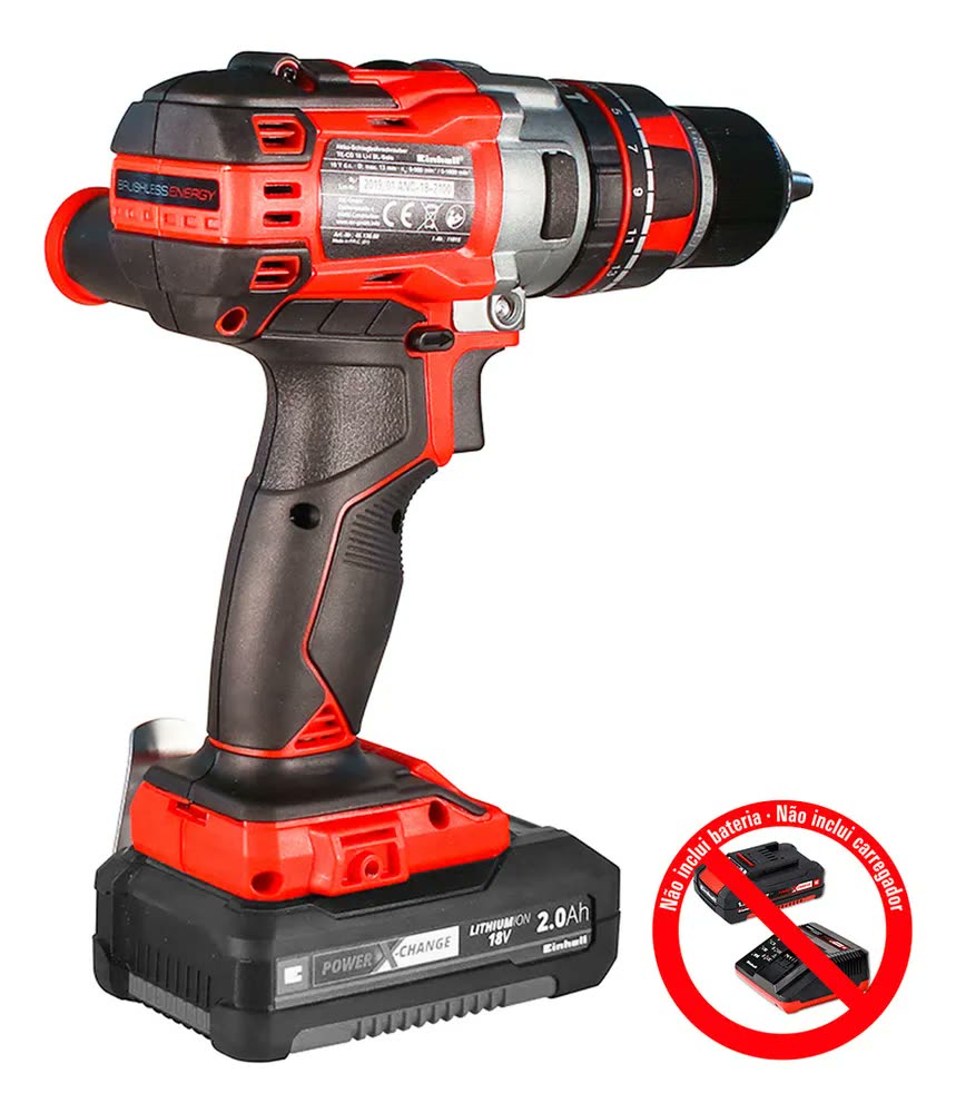 Parafusadeira e Furadeira de Impacto Einhell TE-CD 18 Li-i BL sem bateria