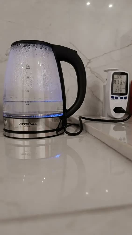 foto de Chaleira Elétrica Bch11 Glass Light Control 1,8l Britânia Preto