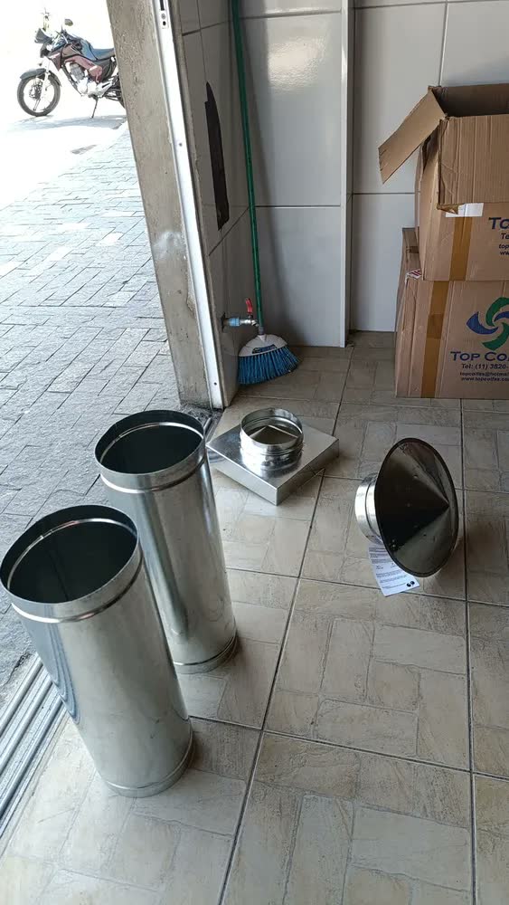foto de Chaminé Para Churrasqueira Pré Moldada Top Coifas Cor CH 2º