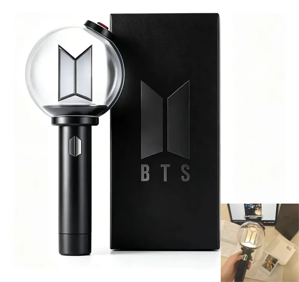 Lightstick Oficial Bts Army Bomb V4 Bluetooth Preto Branco