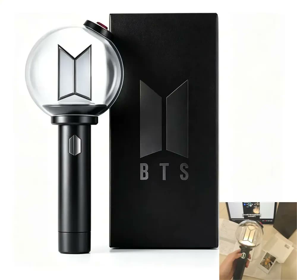 Lightstick Oficial Bts Army Bomb V4 Bluetooth Preto Branco