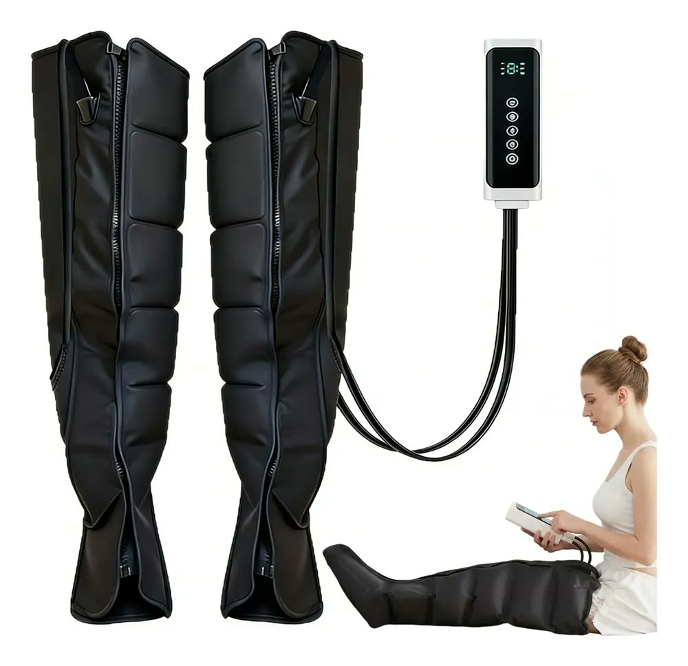 Massageador De Pernas Com 3 Modos Air E Controle De Toque ..