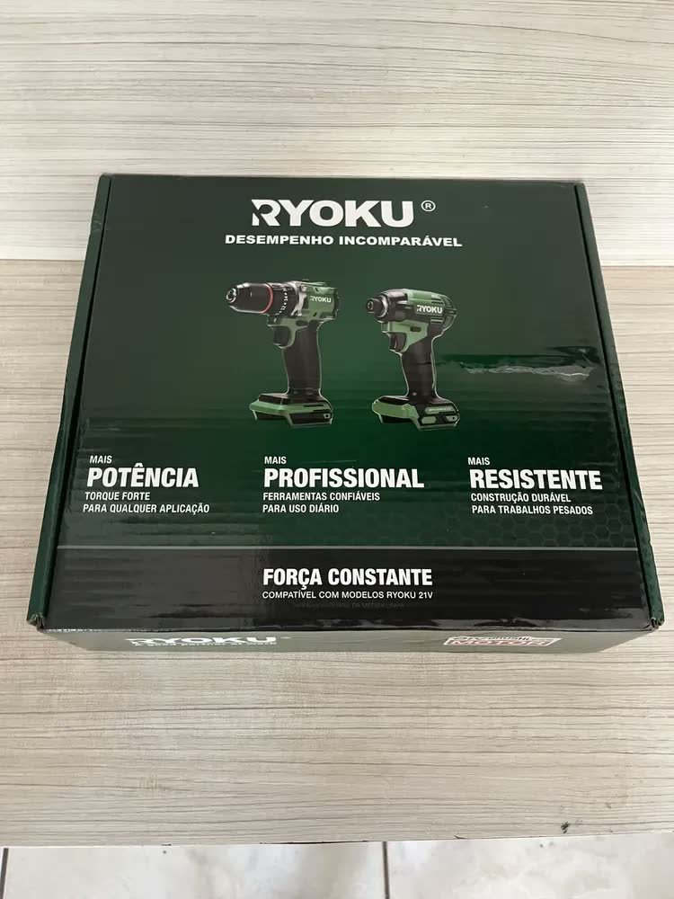 foto de Kit 2 Furadeira E Parafusadeira De Impacto Brushless Ryoku