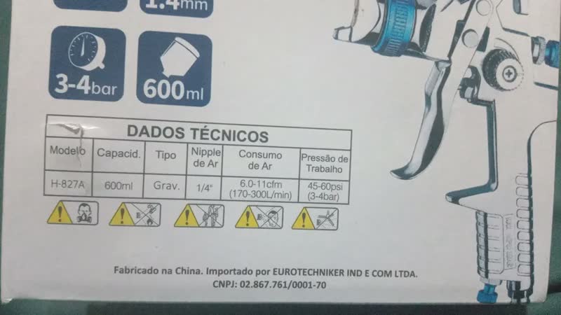 foto de Pistola Pintura Convencional Avalon Hvlp 1.4mm 600ml H-827a