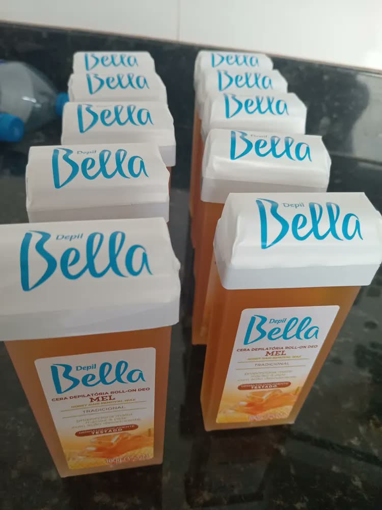 foto de Cera Roll On Depil Bella Mel Kit 10 Refil Depilação