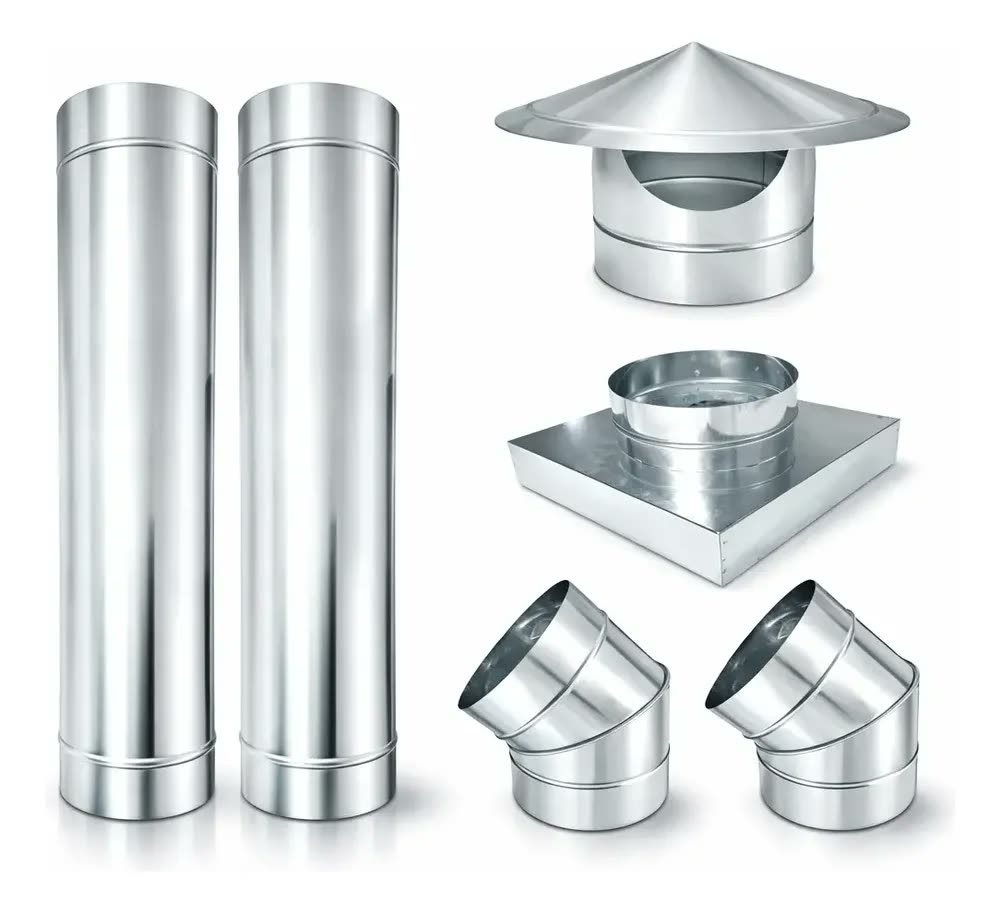Kit Para Churrasqueira Pré Moldada 30x30/150mm Galvanizado