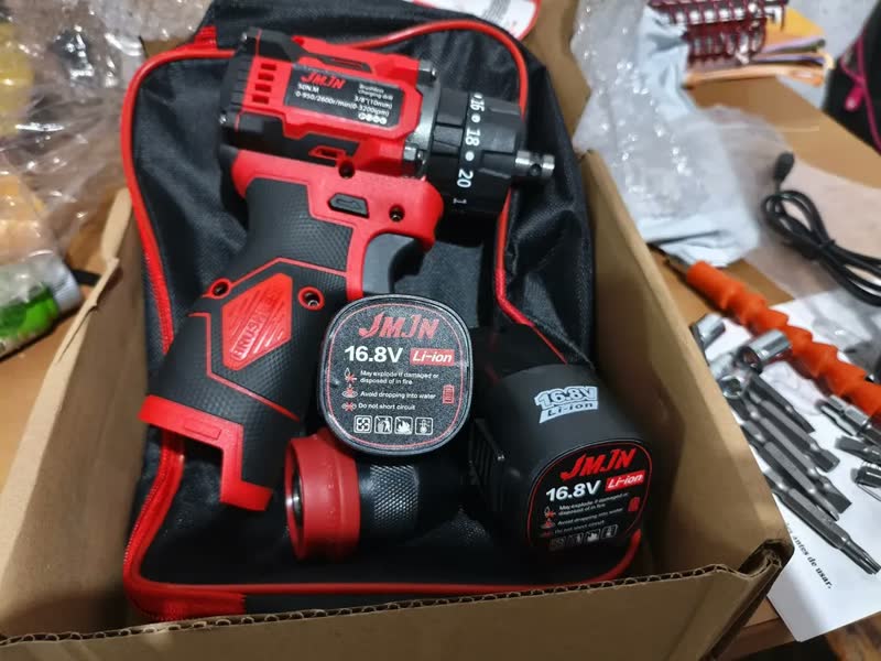 foto de Kit Parafusadeira Furadeira Chave Impacto Profissional