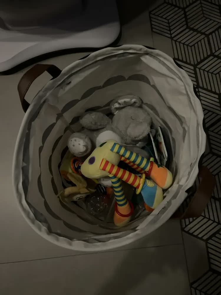 foto de Cesto Organizador Infantil Brinquedo Roupa Suja Dobrável 40l